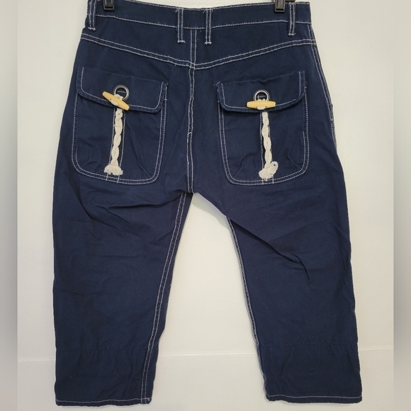 DOMON Produce of Rope Cropped Chino Pants in Navy Blue Waist 31 - Picture 2 of 11
